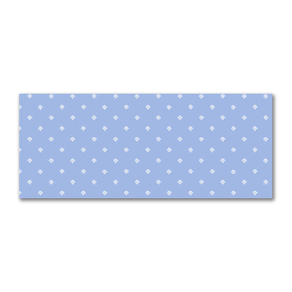 Blue Cotton Sateen Fabric with Off-White Hand-painted Swizzle Motif Print | FACS-1231-172