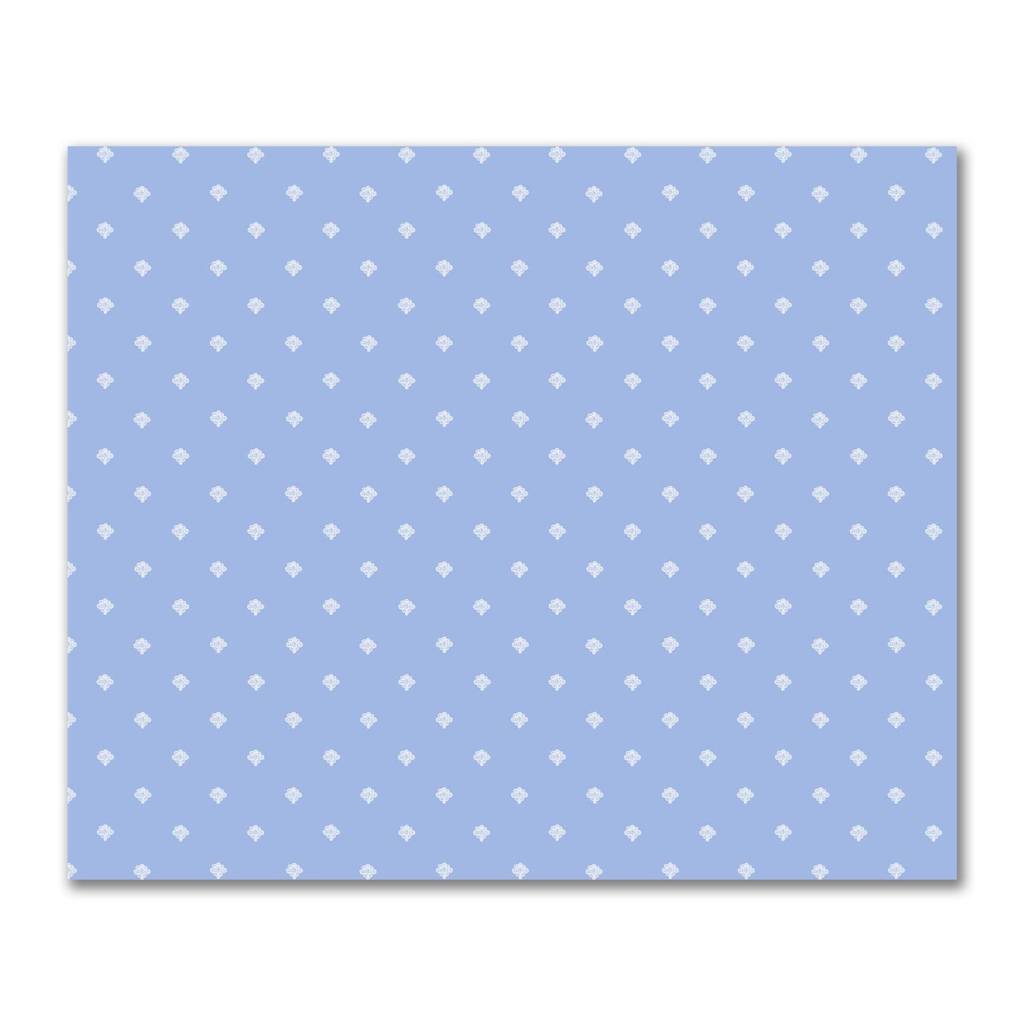 Blue Cotton Sateen Fabric with Off-White Hand-painted Swizzle Motif Print | FACS-1231-172