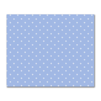 Blue Cotton Sateen Fabric with Off-White Hand-painted Swizzle Motif Print | FACS-1231-172