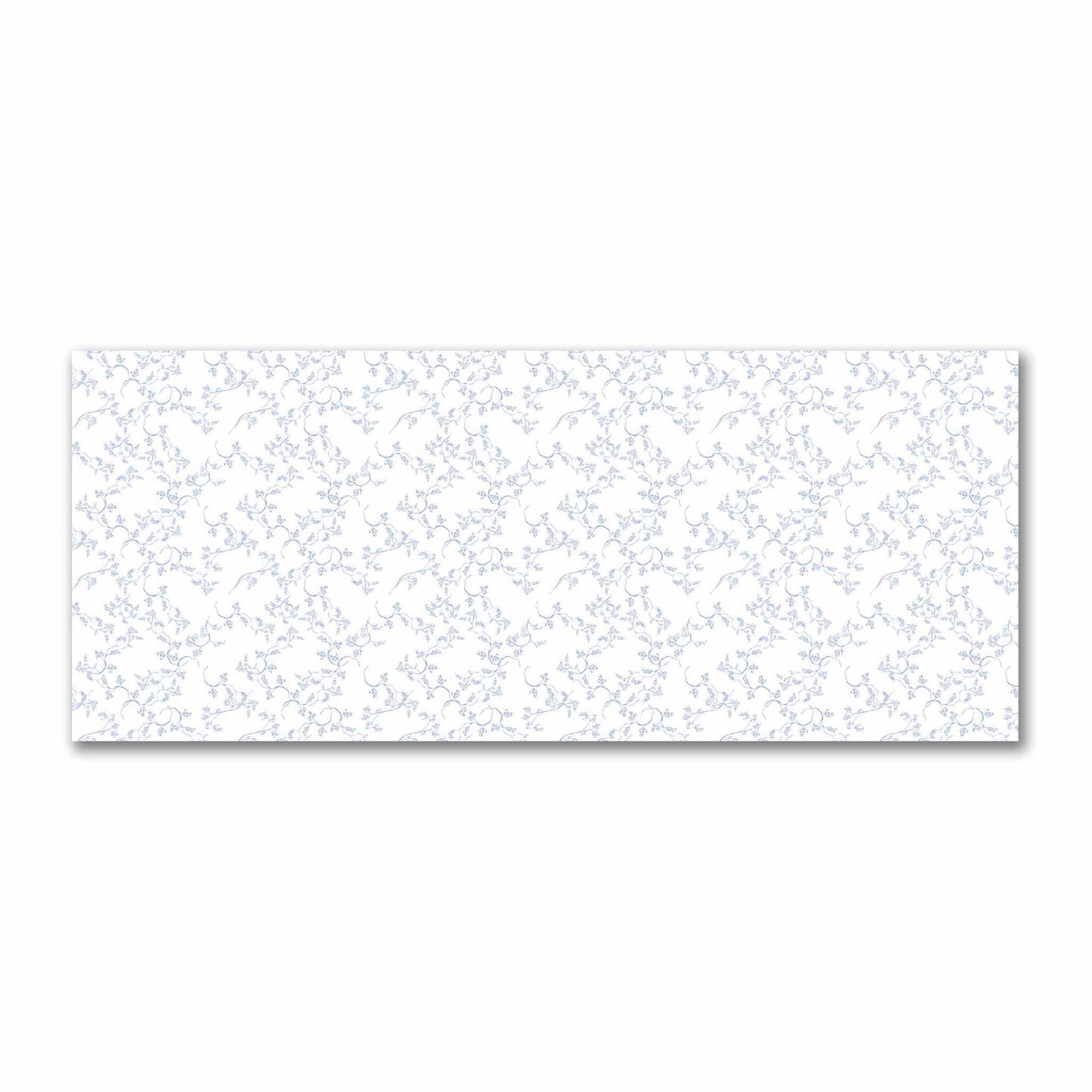 Off-White Cotton Sateen Fabric with Blue Hand-painted Vine Print | FACS-1231-181
