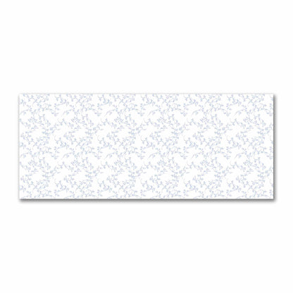 Off-White Cotton Sateen Fabric with Blue Hand-painted Vine Print | FACS-1231-181