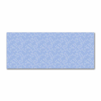 Blue Cotton Sateen Fabric with Off-White Vine Print  | FACS-1231-182