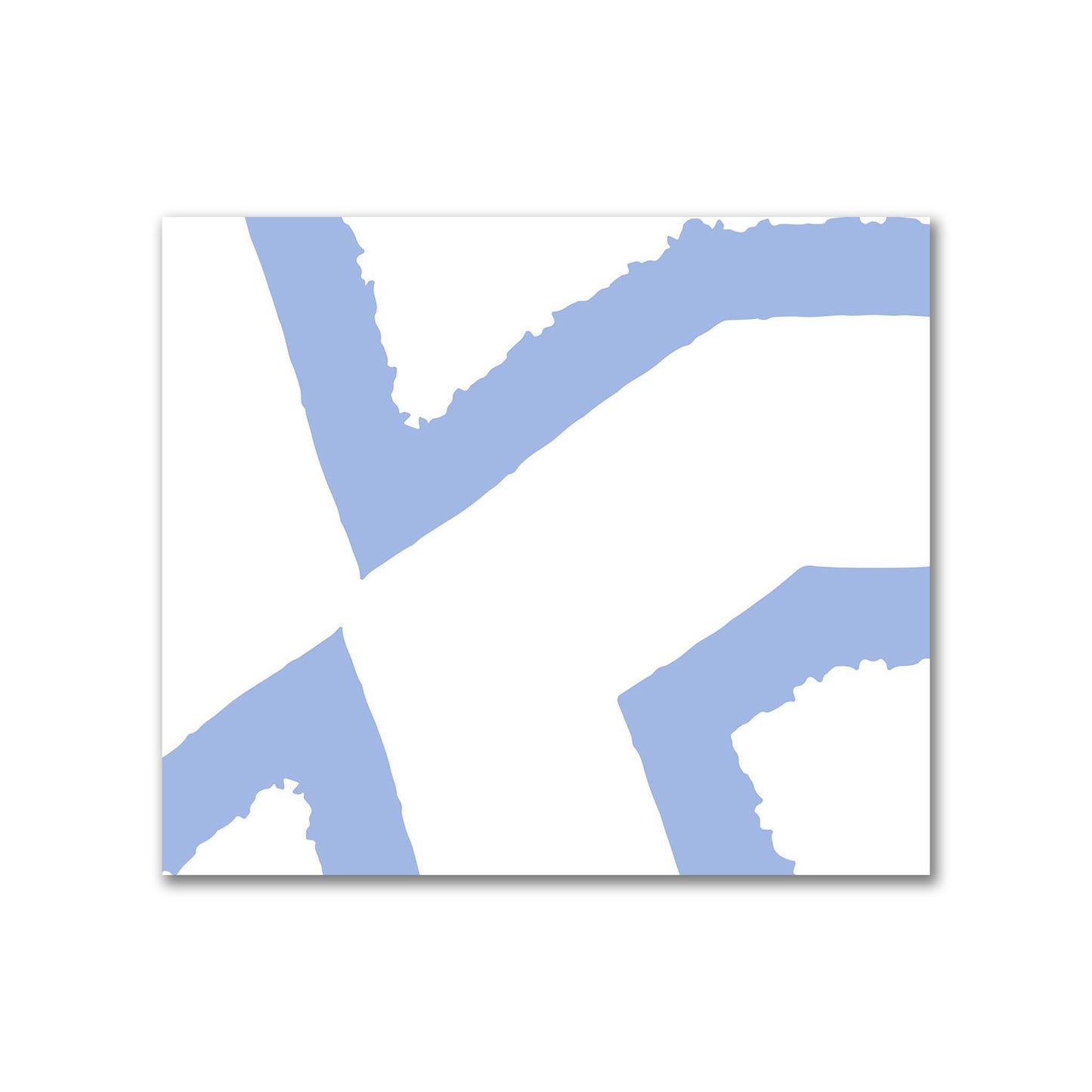 Off-White Cotton Sateen Fabric with Bold Blue Graphic  | FACS-1231-391