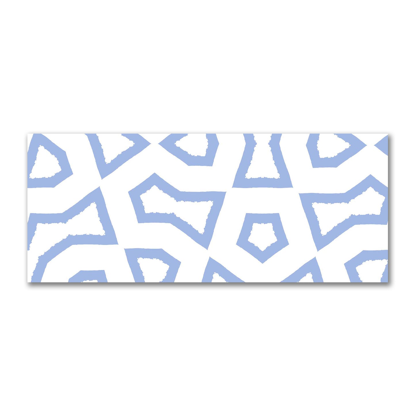 Off-White Cotton Sateen Fabric with Bold Blue Graphic  | FACS-1231-391