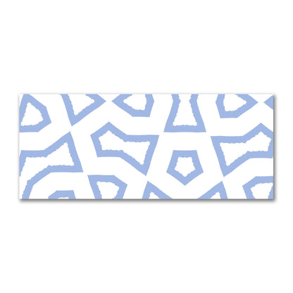 Off-White Cotton Sateen Fabric with Bold Blue Graphic  | FACS-1231-391