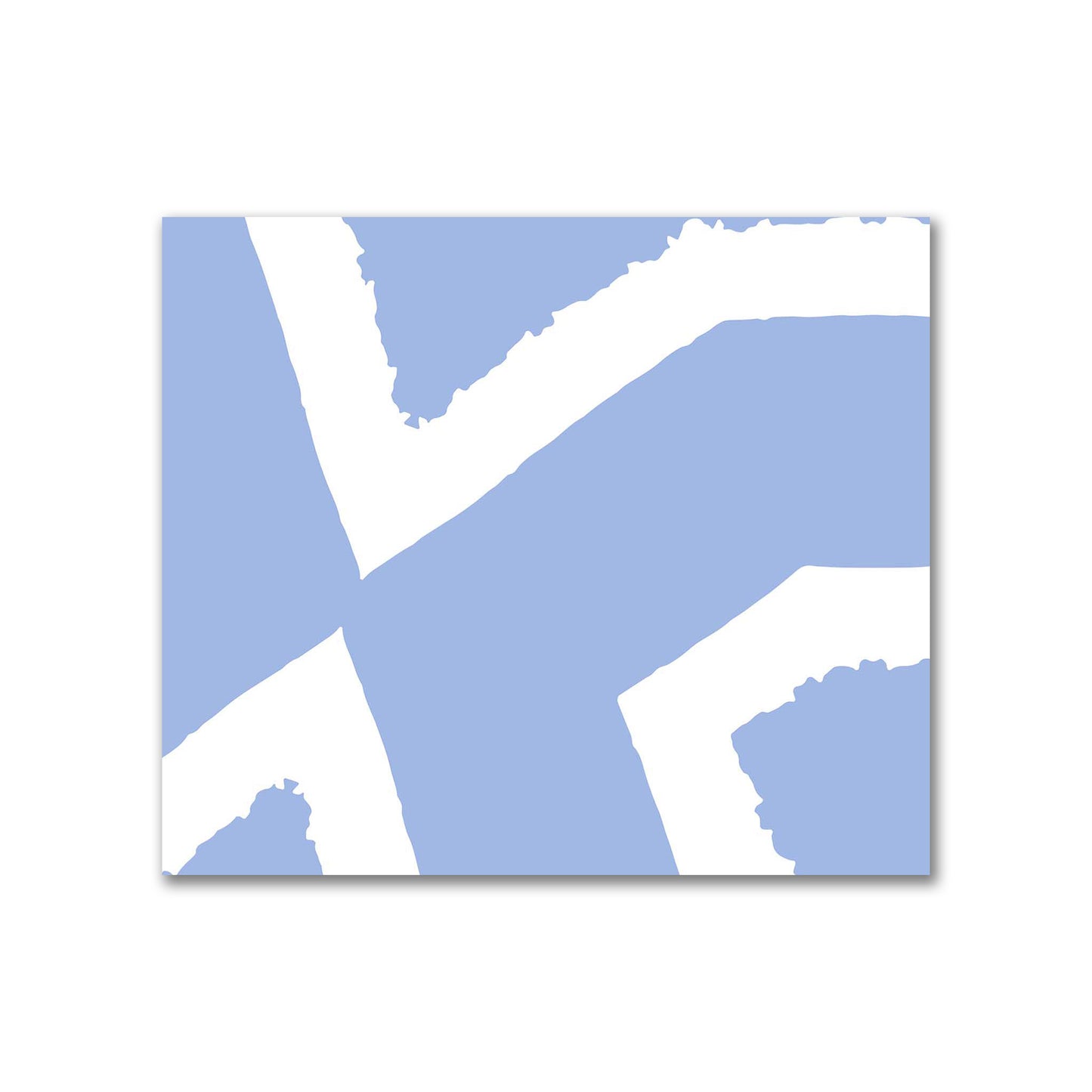 Blue Cotton Sateen Fabric with Bold Off-White Graphic  | FACS-1231-392