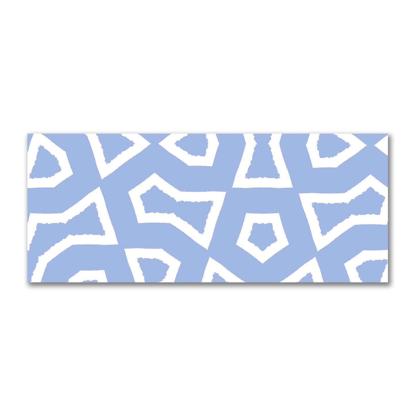 Blue Cotton Sateen Fabric with Bold Off-White Graphic  | FACS-1231-392