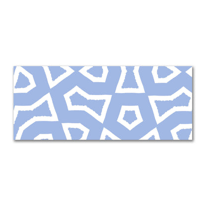 Blue Cotton Sateen Fabric with Bold Off-White Graphic  | FACS-1231-392