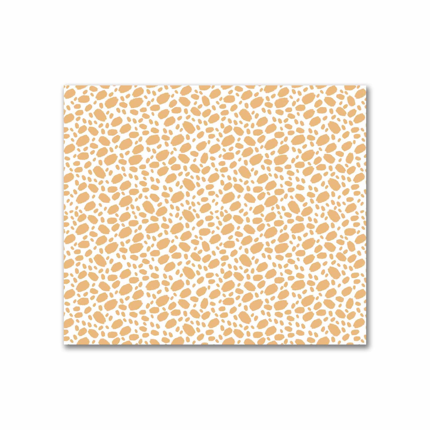 Off-White Cotton Sateen Fabric with Pale Orange Hand-painted Dab Motif Print | FACS-1232-092