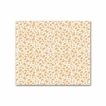 Off-White Cotton Sateen Fabric with Pale Orange Hand-painted Dab Motif Print | FACS-1232-092