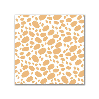 Off-White Cotton Sateen Fabric with Pale Orange Hand-painted Dab Motif Print | FACS-1232-092
