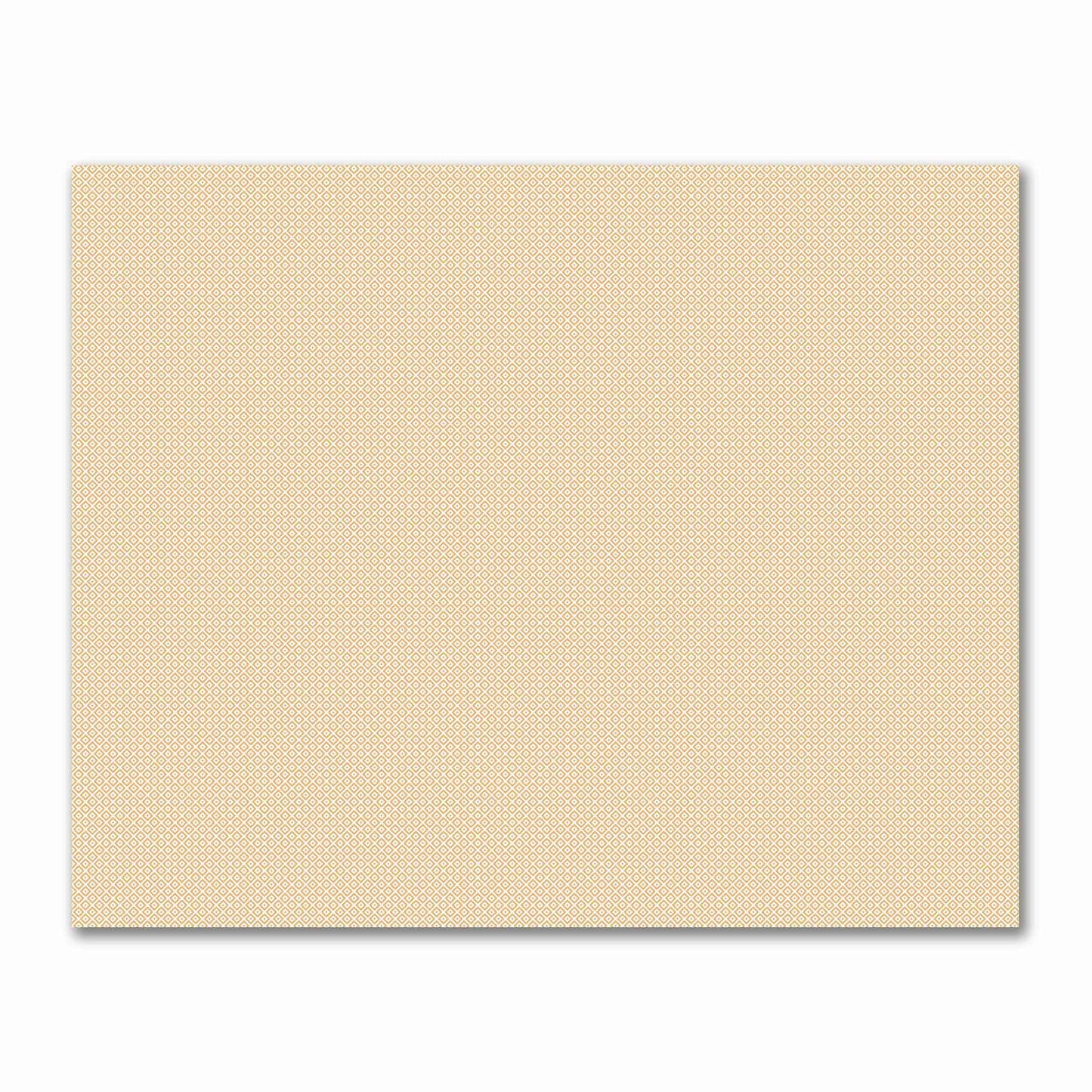 Off-White Cotton Sateen Fabric with Pale Orange Repeating Square Motif Print | FACS-1232-122