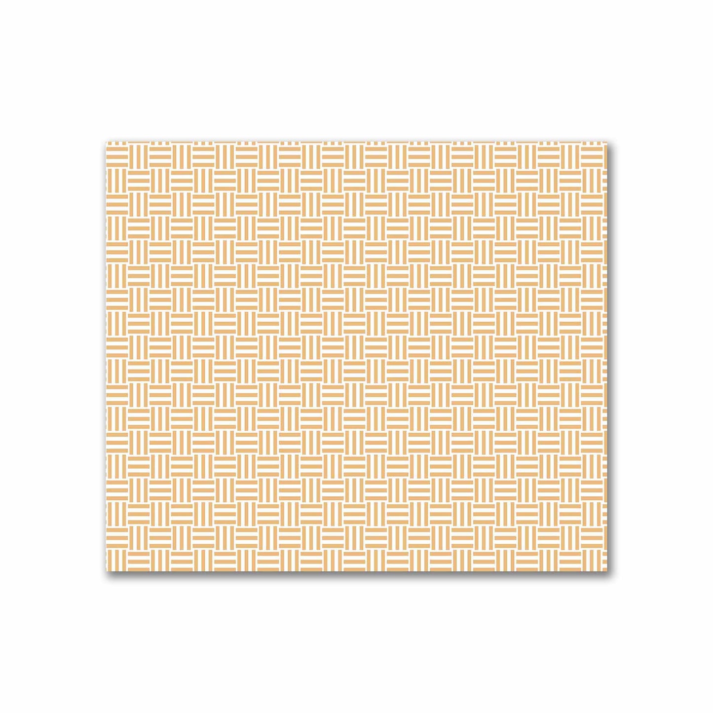 Off-White Cotton Sateen Fabric with Pale Orange Single Weave Motif Print | FACS-1232-142