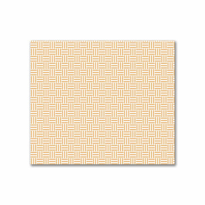 Off-White Cotton Sateen Fabric with Pale Orange Single Weave Motif Print | FACS-1232-142