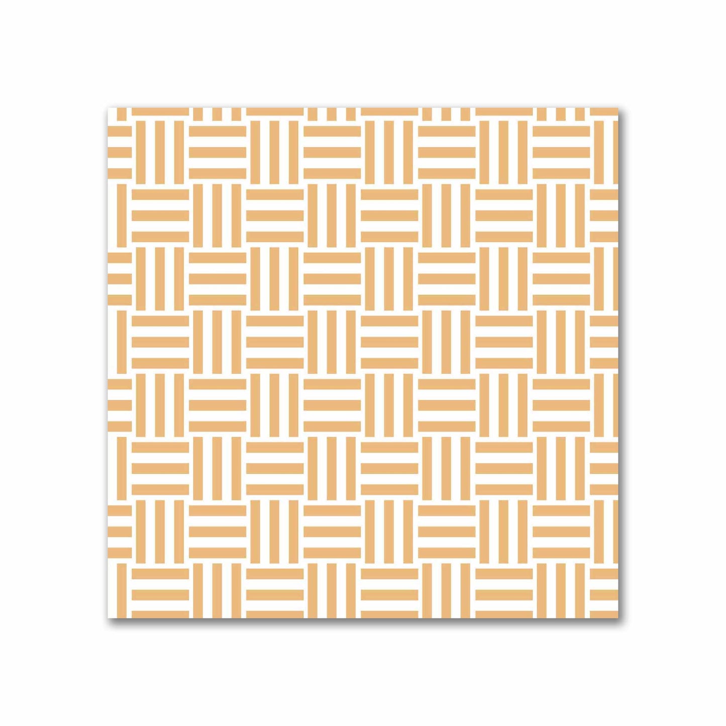 Off-White Cotton Sateen Fabric with Pale Orange Single Weave Motif Print | FACS-1232-142