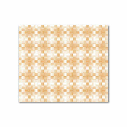 Off-White Cotton Sateen Fabric with Pale Orange Double Weave Motif Print | FACS-1232-144