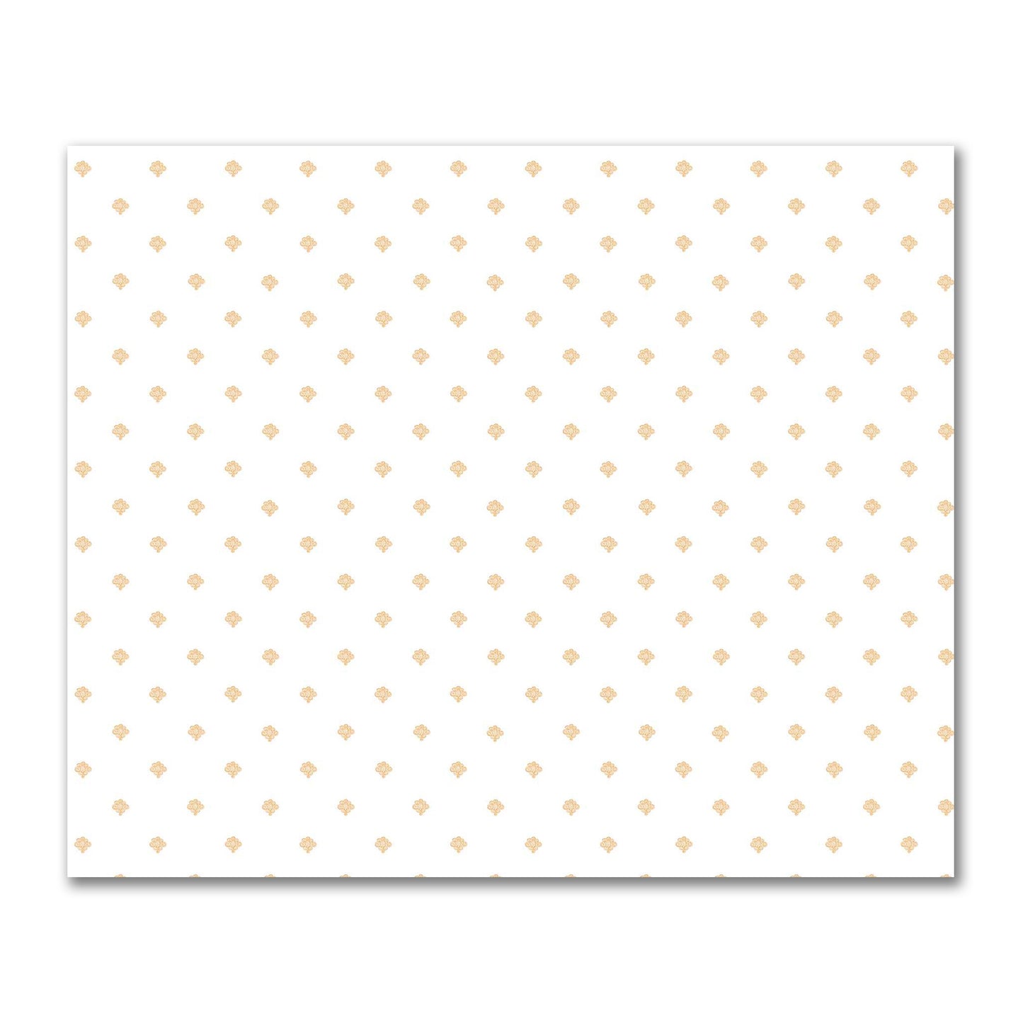 Off-White Cotton Sateen Fabric with Pale Orange Hand-painted Swizzle Motif Print | FACS-1232-171