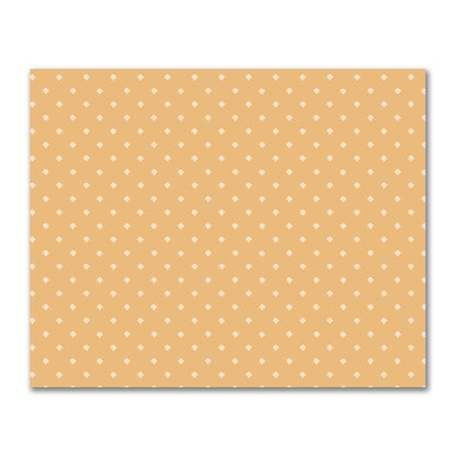 Pale Orange Cotton Sateen Fabric with Off-White Hand-painted Swizzle Motif Print | FACS-1232-172