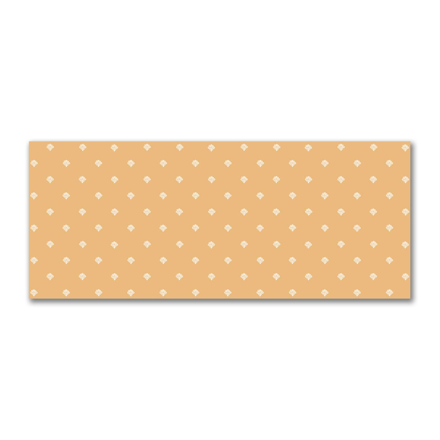 Pale Orange Cotton Sateen Fabric with Off-White Hand-painted Swizzle Motif Print | FACS-1232-172