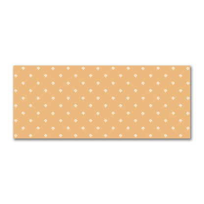 Pale Orange Cotton Sateen Fabric with Off-White Hand-painted Swizzle Motif Print | FACS-1232-172