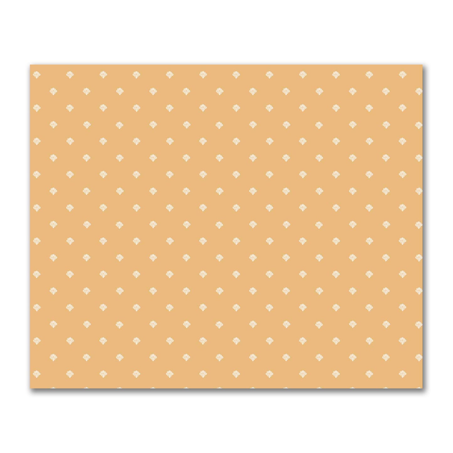 Pale Orange Cotton Sateen Fabric with Off-White Hand-painted Swizzle Motif Print | FACS-1232-172