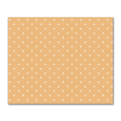 Pale Orange Cotton Sateen Fabric with Off-White Hand-painted Swizzle Motif Print | FACS-1232-172