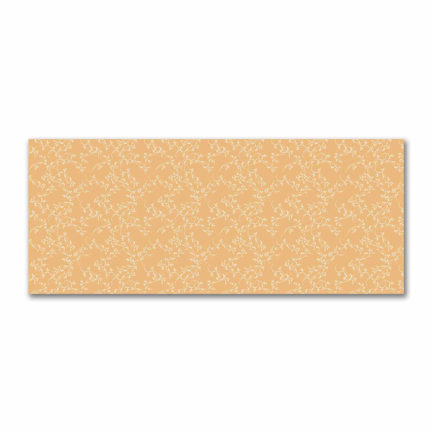 Pale Orange Cotton Sateen Fabric with Off-White Vine Print  | FACS-1232-182