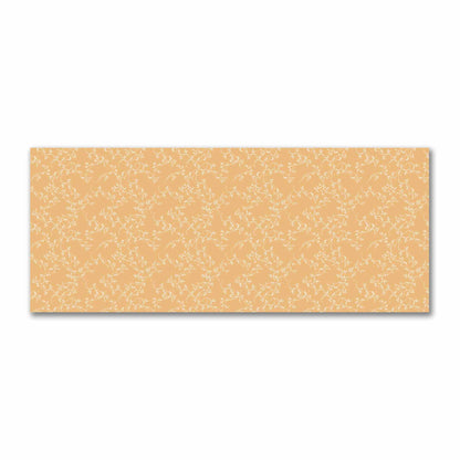Pale Orange Cotton Sateen Fabric with Off-White Vine Print  | FACS-1232-182