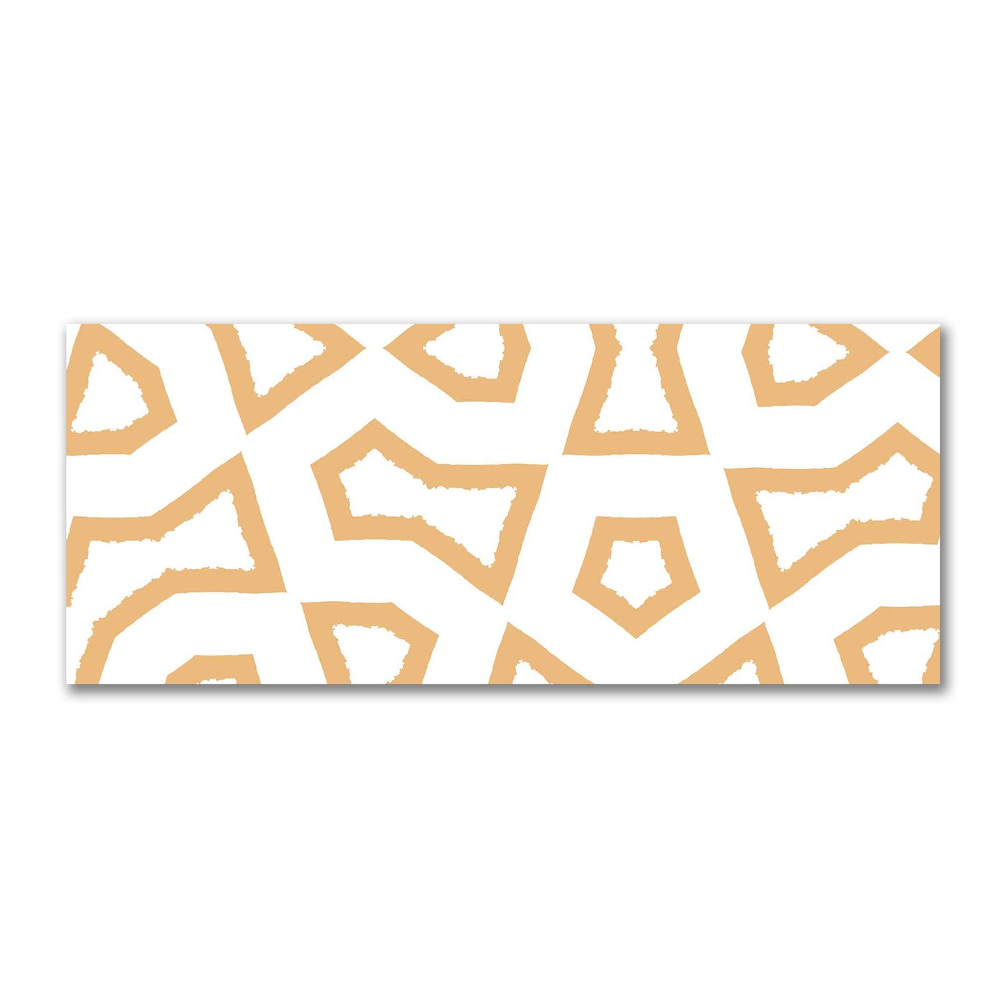 Off-White Cotton Sateen Fabric with Bold Pale Orange Graphic  | FACS-1232-391
