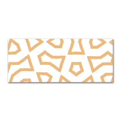 Off-White Cotton Sateen Fabric with Bold Pale Orange Graphic  | FACS-1232-391