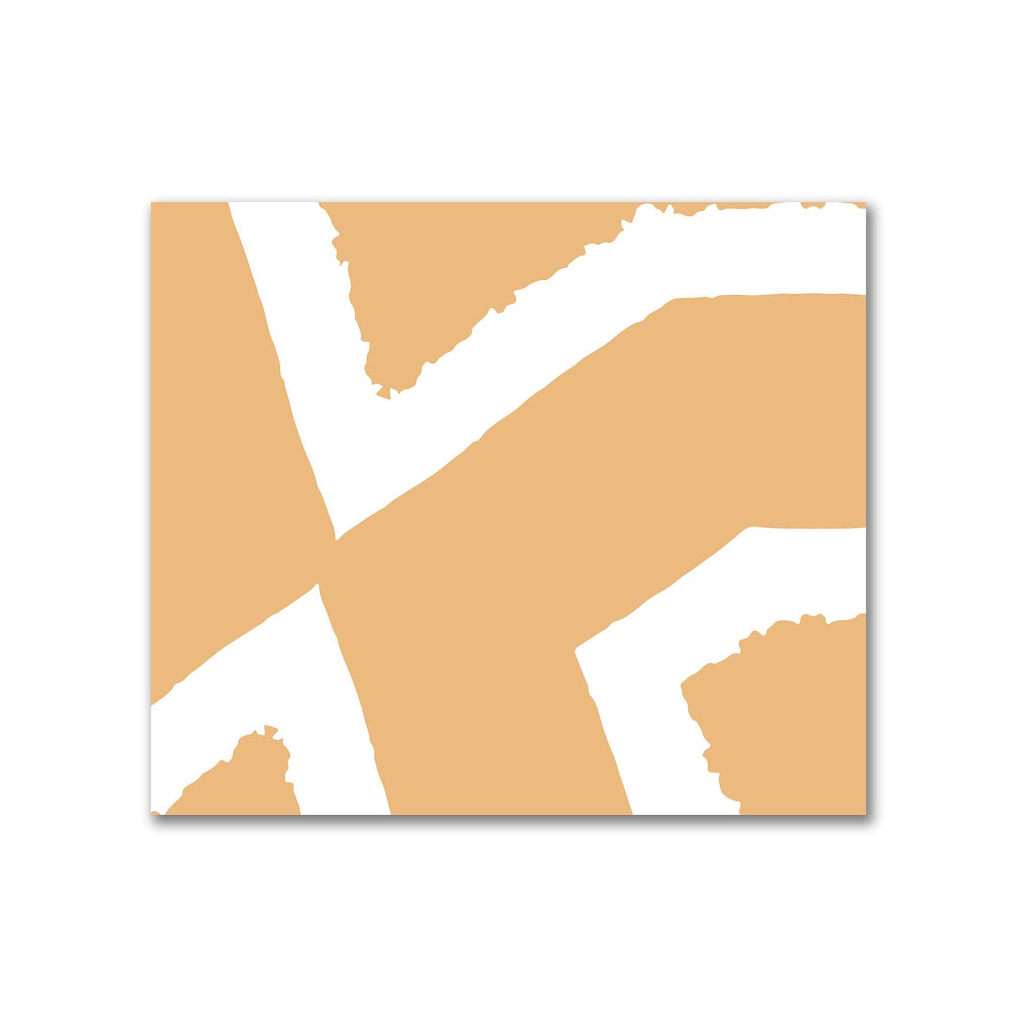 Pale Orange Cotton Sateen Fabric with Bold Off-White Graphic  | FACS-1232-392