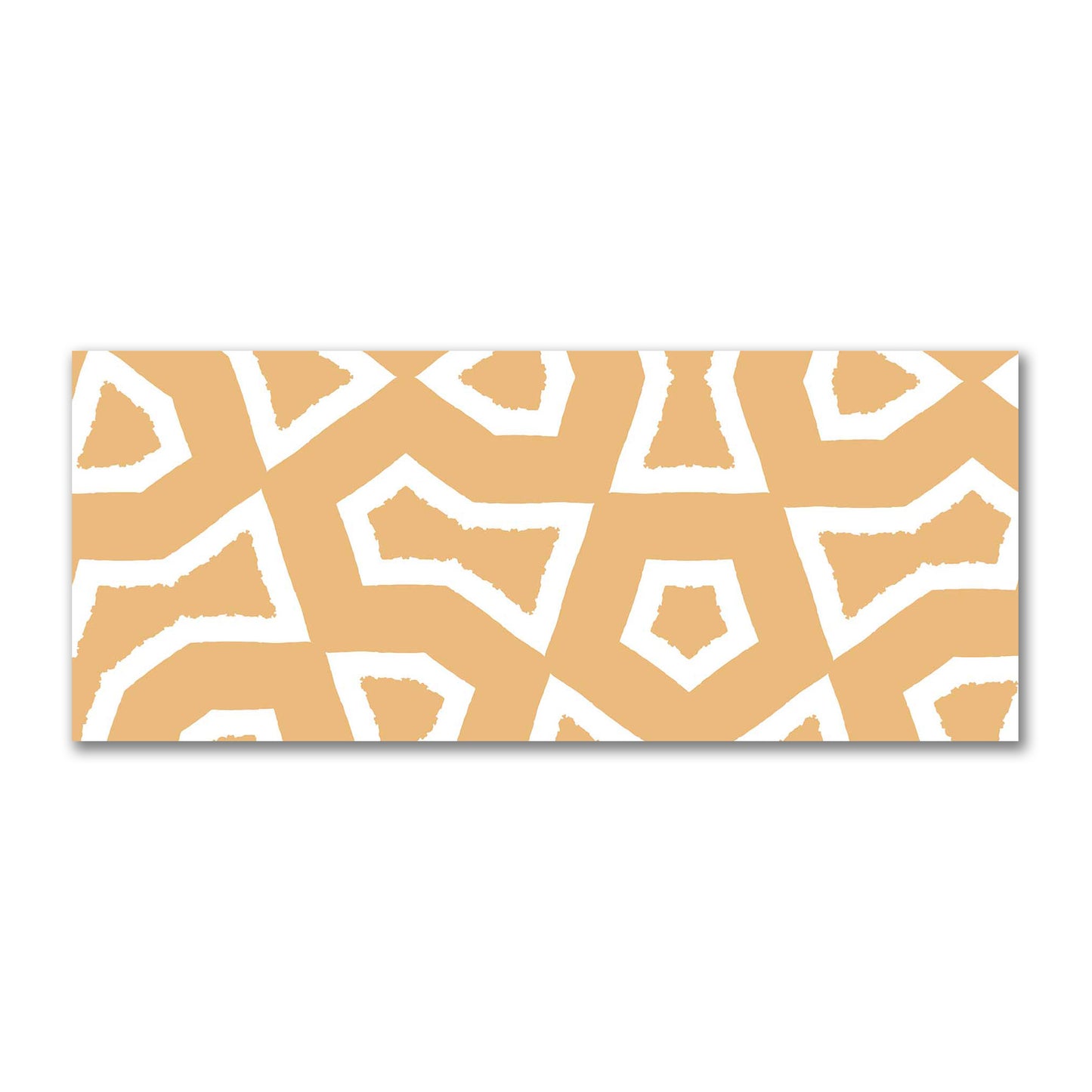 Pale Orange Cotton Sateen Fabric with Bold Off-White Graphic  | FACS-1232-392