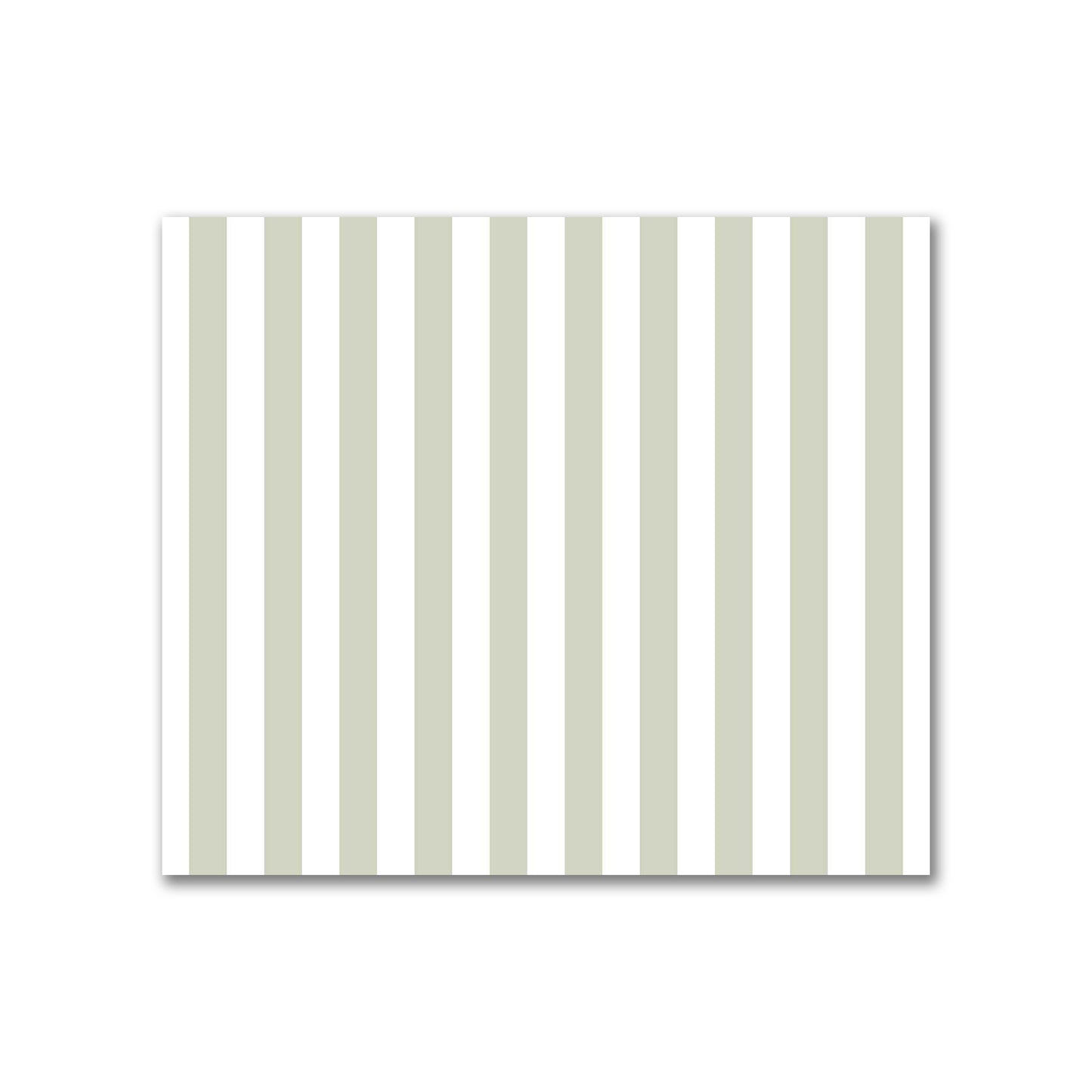 Off-White Cotton Sateen Fabric with Pale Green Bars, FACS-1241-051