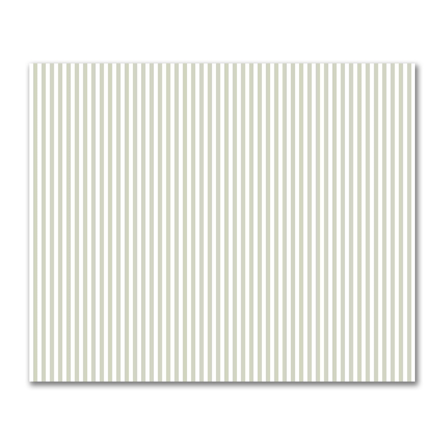 Off-White Cotton Sateen Fabric with Pale Green Bars, FACS-1241-051