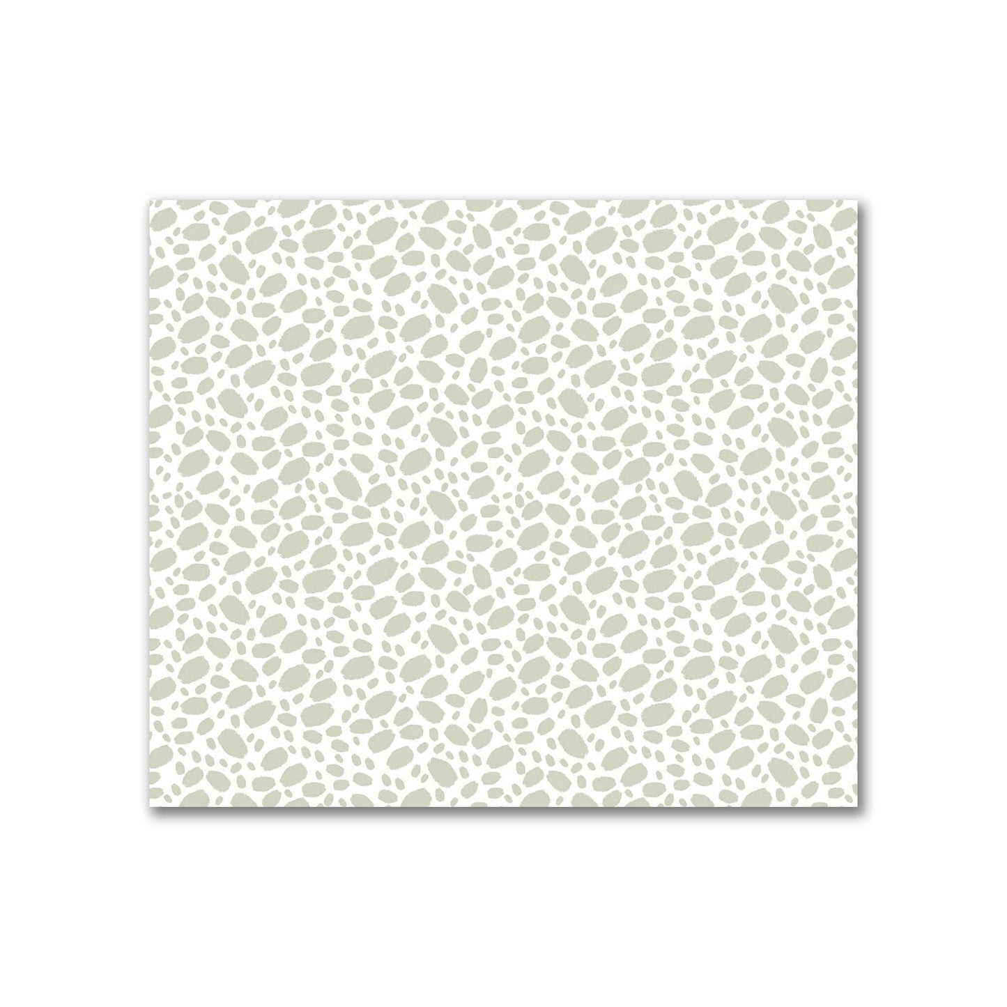 Off-White Cotton Sateen Fabric with Pale Green Hand-painted Dab Motif Print | FACS-1241-092