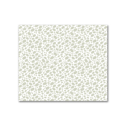 Off-White Cotton Sateen Fabric with Pale Green Hand-painted Dab Motif Print | FACS-1241-092