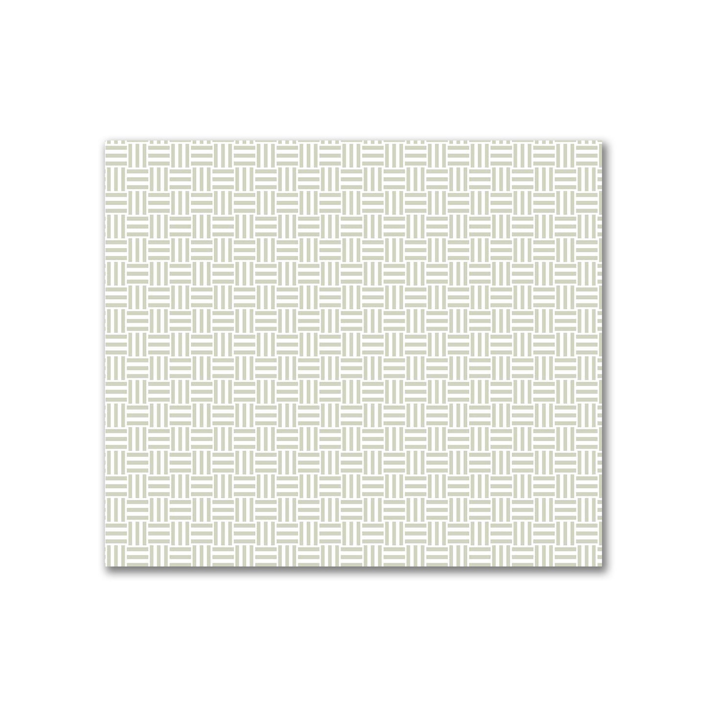 Off-White Cotton Sateen Fabric with Pale Green Single Weave Motif Print | FACS-1241-142