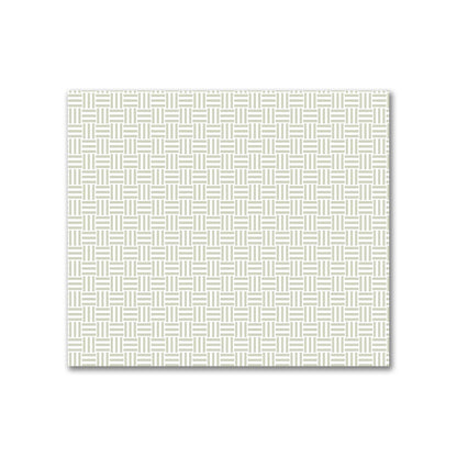 Off-White Cotton Sateen Fabric with Pale Green Single Weave Motif Print | FACS-1241-142