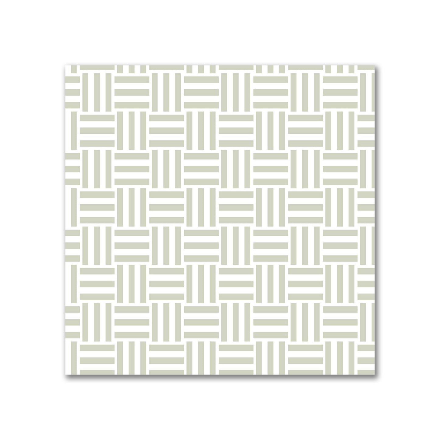 Off-White Cotton Sateen Fabric with Pale Green Single Weave Motif Print | FACS-1241-142