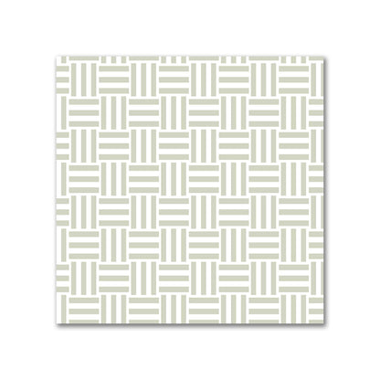Off-White Cotton Sateen Fabric with Pale Green Single Weave Motif Print | FACS-1241-142