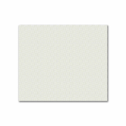 Off-White Cotton Sateen Fabric with Pale Green Double Weave Motif Print | FACS-1241-144
