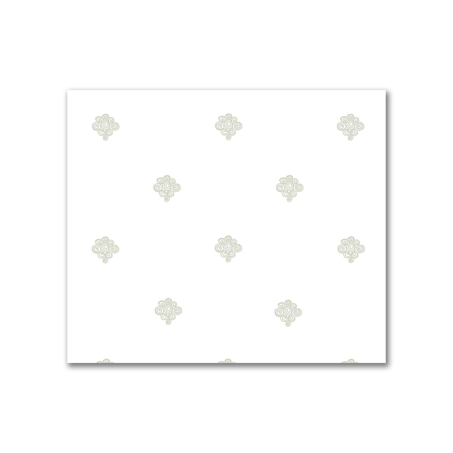 Off-White Cotton Sateen Fabric with Pale Green Hand-painted Swizzle Motif Print | FACS-1241-171