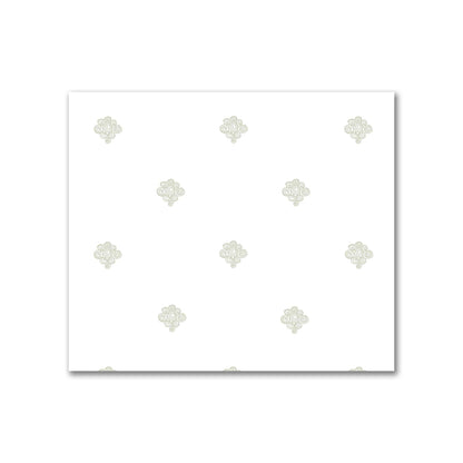 Off-White Cotton Sateen Fabric with Pale Green Hand-painted Swizzle Motif Print | FACS-1241-171