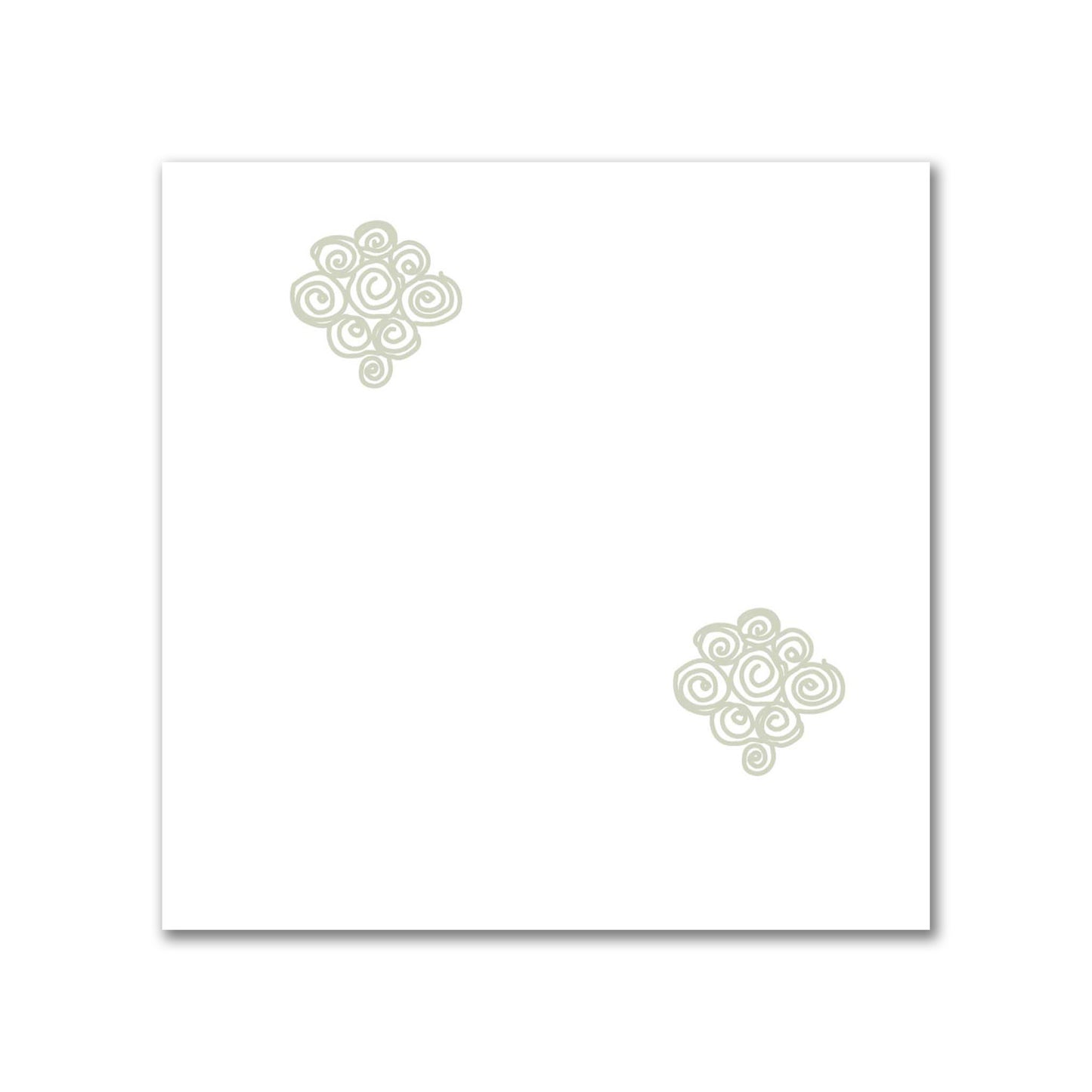 Off-White Cotton Sateen Fabric with Pale Green Hand-painted Swizzle Motif Print | FACS-1241-171