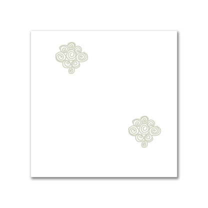 Off-White Cotton Sateen Fabric with Pale Green Hand-painted Swizzle Motif Print | FACS-1241-171