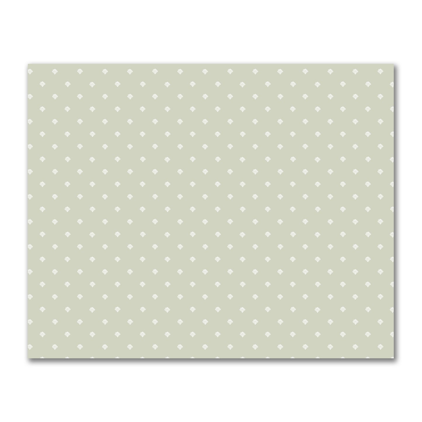 Pale Green Cotton Sateen Fabric with Off-White Hand-painted Swizzle Motif Print | FACS-1241-172