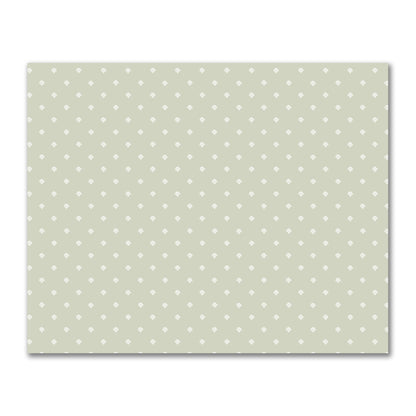 Pale Green Cotton Sateen Fabric with Off-White Hand-painted Swizzle Motif Print | FACS-1241-172