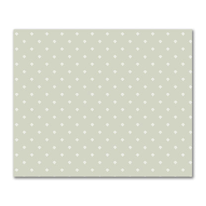 Pale Green Cotton Sateen Fabric with Off-White Hand-painted Swizzle Motif Print | FACS-1241-172
