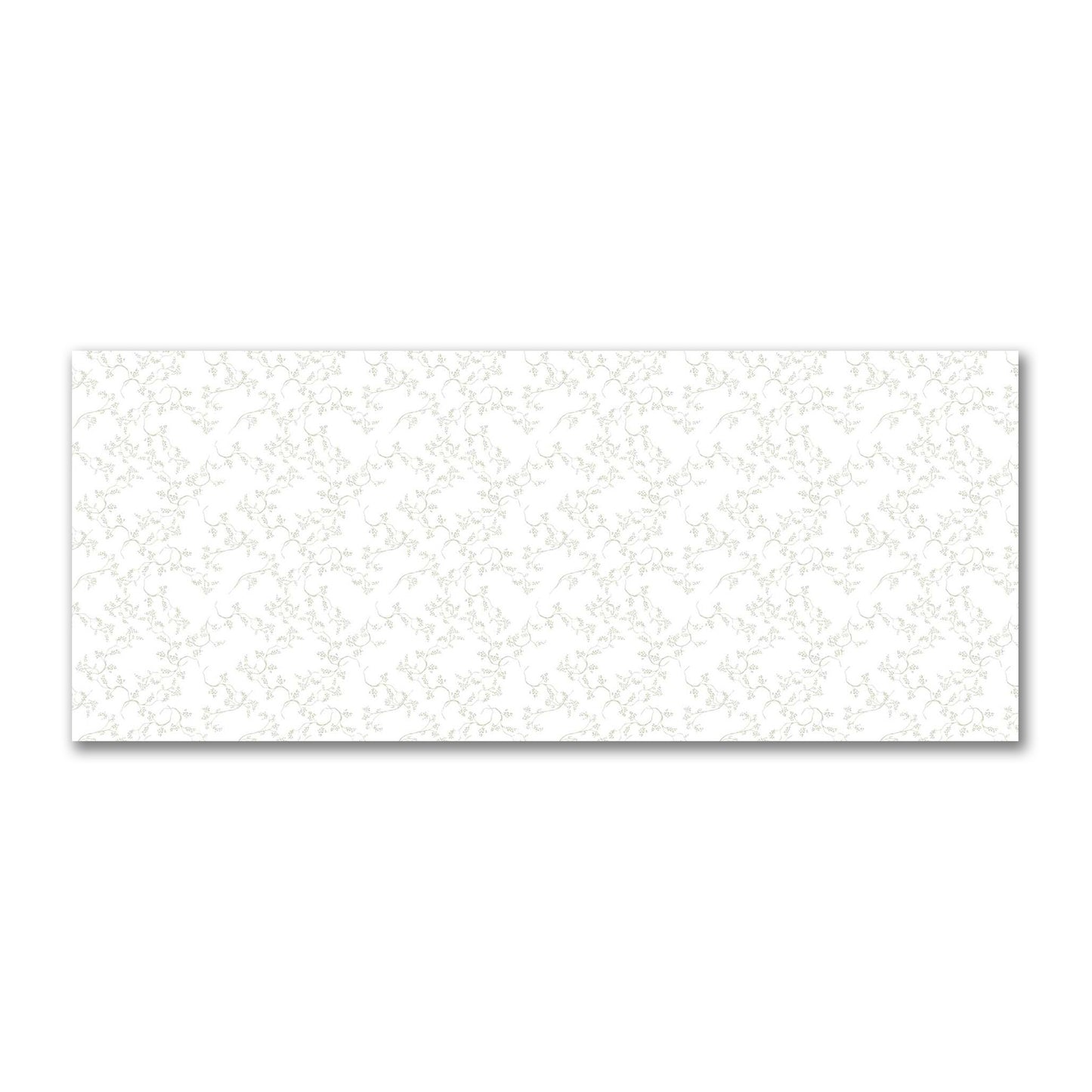 Off-White Cotton Sateen Fabric with Pale Green Hand-painted Vine Print | FACS-1241-181