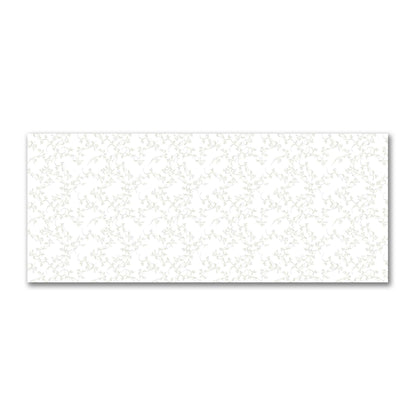 Off-White Cotton Sateen Fabric with Pale Green Hand-painted Vine Print | FACS-1241-181